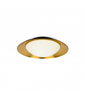 LED Indoor Medium Flush Wall Light Black, Copper - 1