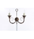 Classica 2 Light Black Gold Twin Wall Light