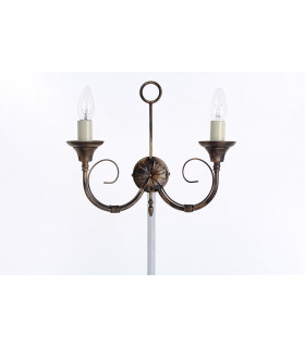 Classica 2 Light Black Gold Twin Wall Light