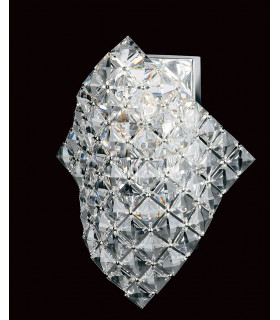 Diamond Crystal Single Wall Light Chrome Frame-1