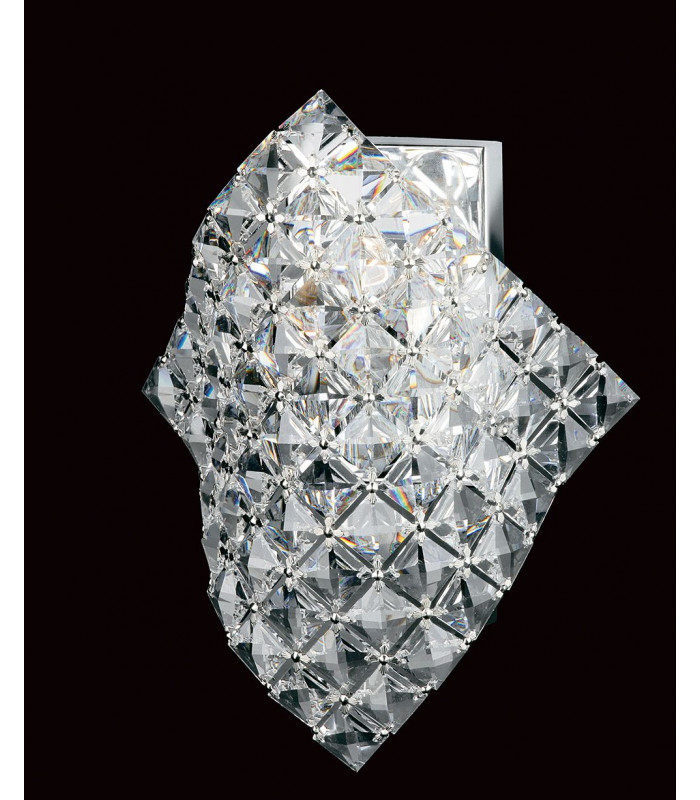 Diamond Crystal Single Wall Light Chrome Frame-1