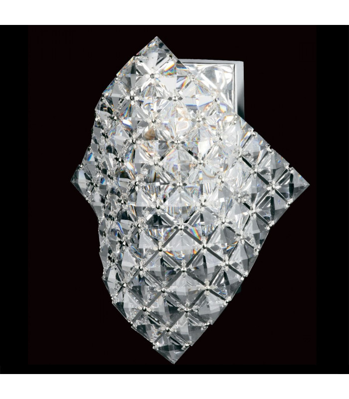 Diamond Crystal Single Wall Light Chrome Frame-2