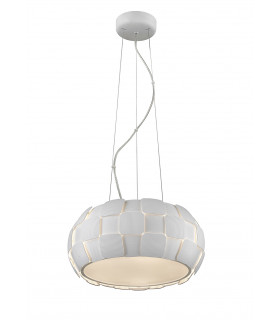 Brigitte 5 Light Pendant White Frame-1