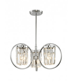 Talin 3 Light Semi-Flush Chrome Ceiling Fitting-1