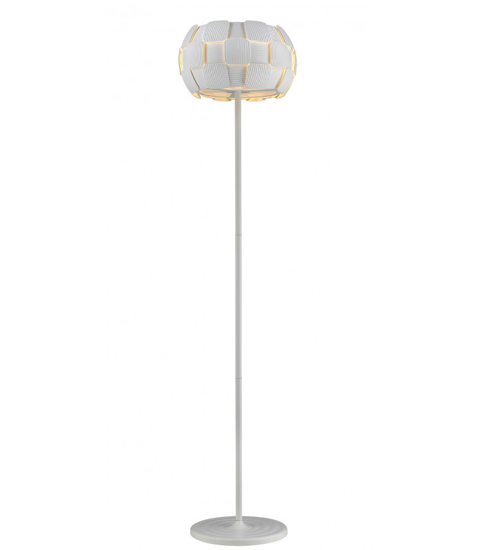Brigitte 3 Light Floor Lamp White Frame
