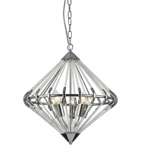Gerda 5 Light Chrome Ceiling Pendant Wire Frame Pendant Ceiling Light