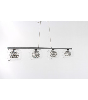 Sonja 4 Light Chrome Ceiling Bar Pendant