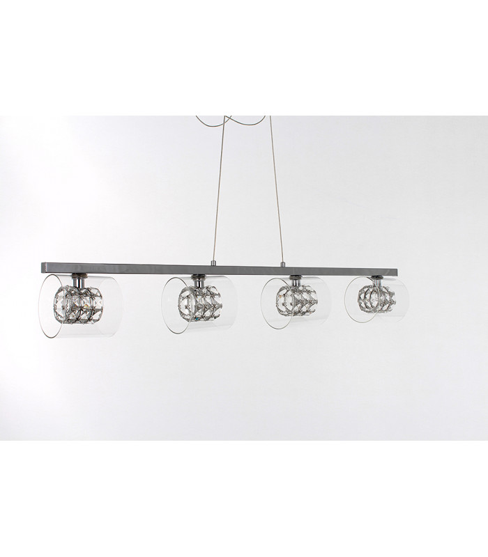 Sonja 4 Light Chrome Ceiling Bar Pendant