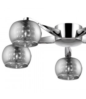 Deni 5 Light Chrome Ceiling Flush-2