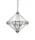 Gerda 7 Light Chrome Ceiling Fitting Wire Frame Pendant Ceiling Light
