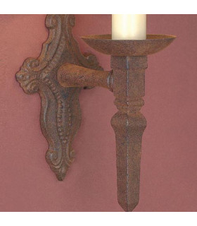 Baronial 2 Light Aged Iron Wall Light-2