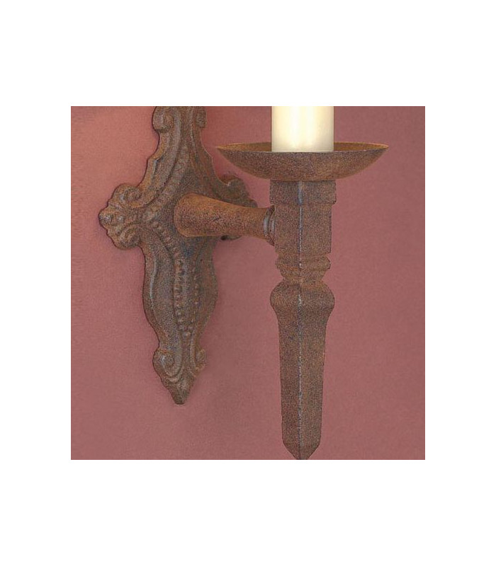 Baronial 2 Light Aged Iron Wall Light-2