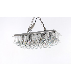 Parma 6 Light Oblong Flush Chrome Ceiling Fitting-1