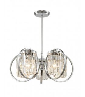 Talin 5 Light Semi-Flush Chrome Ceiling Fitting