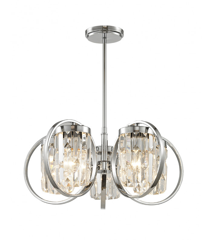 Talin 5 Light Semi-Flush Chrome Ceiling Fitting