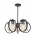 Talin 5 Light Semi-Flush Black Ceiling Fitting