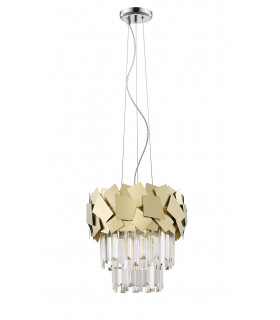 Celine Crystal Laser Cut 4 Light Ceiling Gold