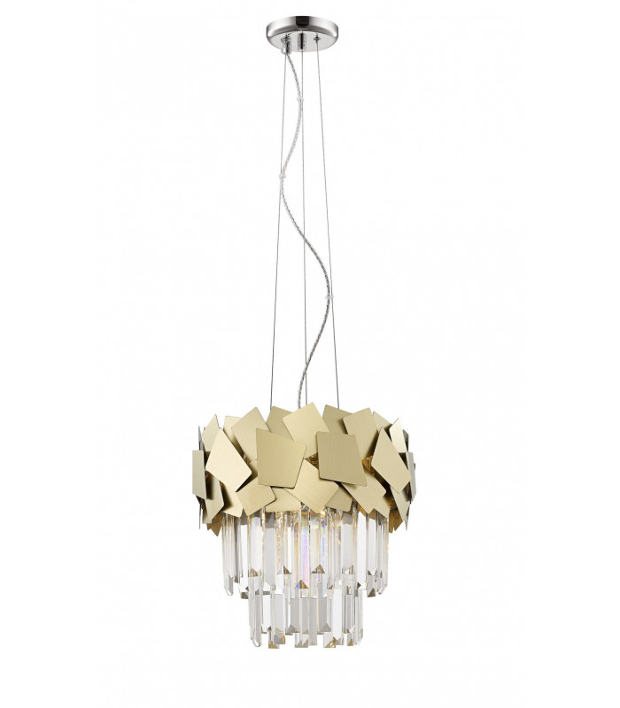 Celine Crystal Laser Cut 4 Light Ceiling Gold