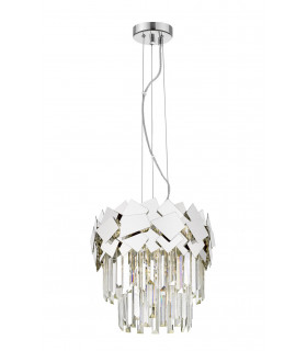 Celine Crystal Laser Cut 4 Light Ceiling Chrome