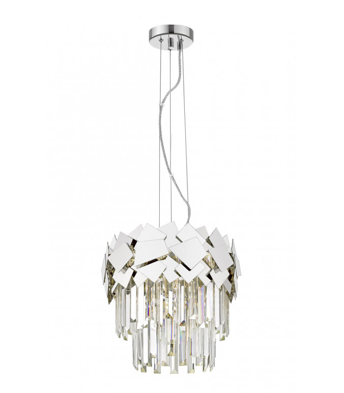 Celine Crystal Laser Cut 4 Light Ceiling Chrome