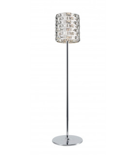 Lola Crystal Floor Lamp Chrome