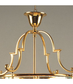 Colchester 4 Light Polished Brass Chain Indoor Lantern-2