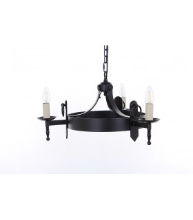 Mitre 3 Light matt Black Ceiling Pendant Light