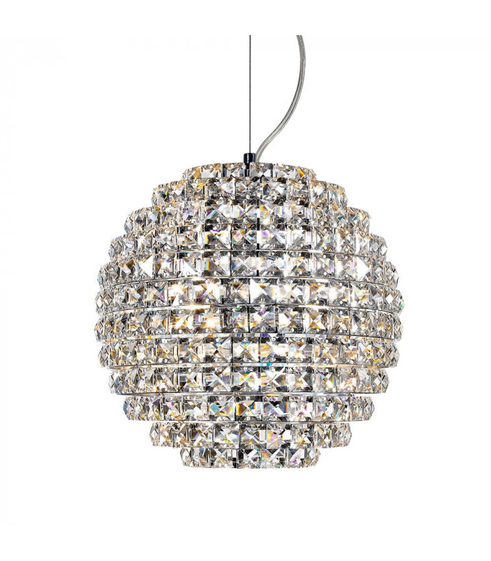 Nord 5 Light Ceiling Fitting Polished Chrome with Clear Crystal CFH608241/L/CH-2