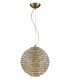 Nord 5 Light Ceiling Fitting Antique Brass with Clear Crystal Finish CFH608241/L/AB