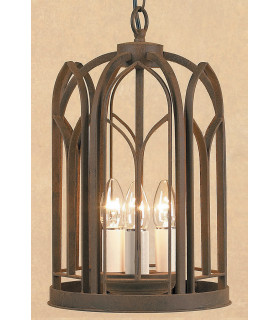 Villa 3 Light Aged Iron Ceiling Hanging Lantern
