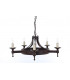Saxon 5 Light Aged Iron Ceiling Pendant Light Pendant
