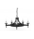 Saxon 5 Light Black Gold Ceiling Pendant Light-1