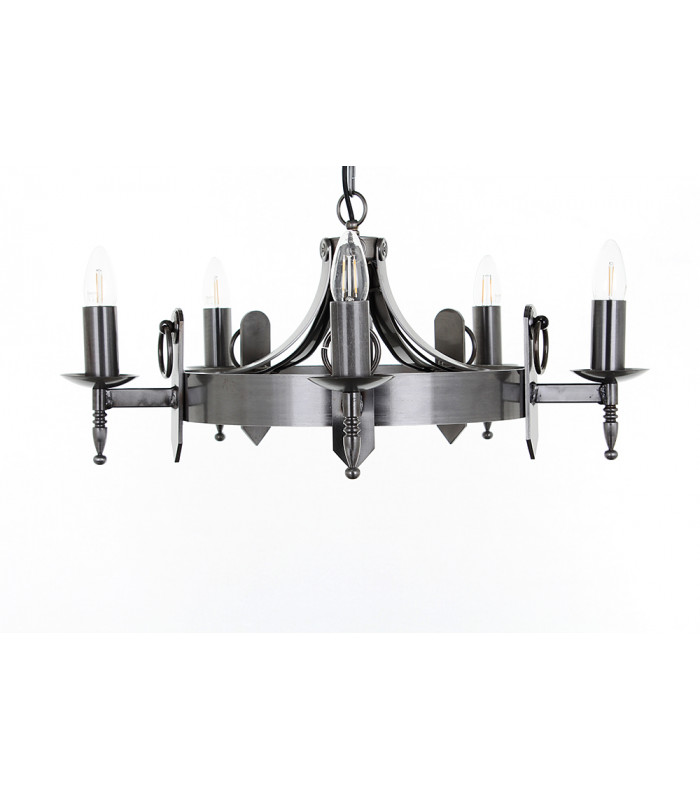 Mitre 5 Light Sterling Ceiling Pendant Light