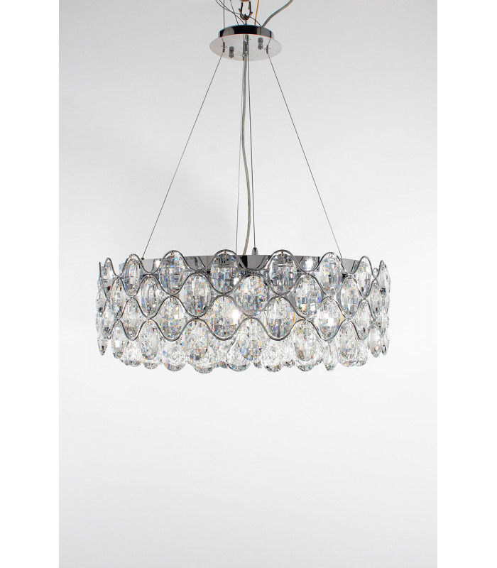 Raina 12 Light Chrome Crystal Ceiling Light-1