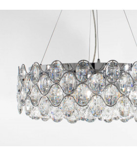 Raina 12 Light Chrome Crystal Ceiling Light-2