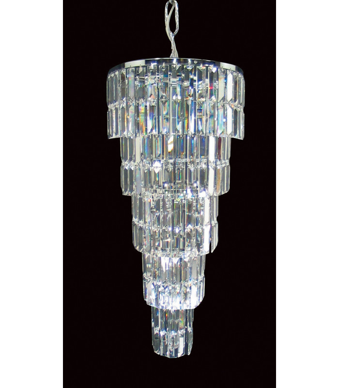 Padua 7 Light Polished Chrome Lead Crystal Ceiling Pendant