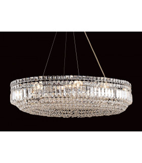 Olovo Crystal Oval Ceiling Chrome-1