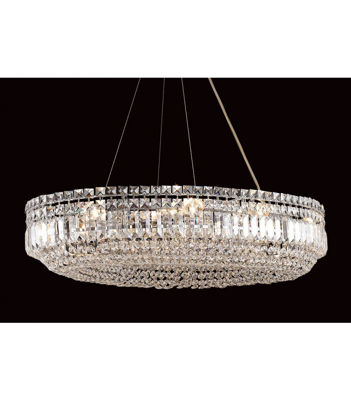 Olovo Crystal Oval Ceiling Chrome-1