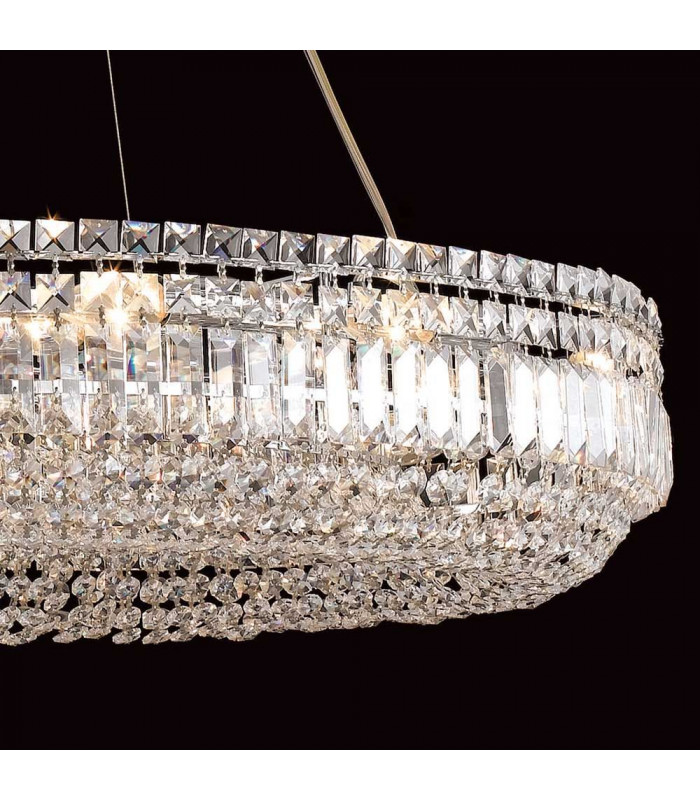Olovo Crystal Oval Ceiling Chrome-2