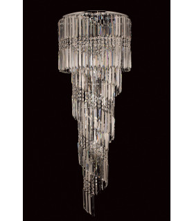 Toronto 14 Light Polished Chrome Clear Crystal Flush Fitting-1