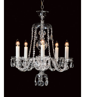 5 Light Georgian Style Preciosa Crystal Multi Arm Chandelier