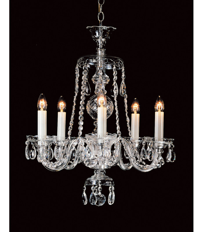 5 Light Georgian Style Preciosa Crystal Multi Arm Chandelier