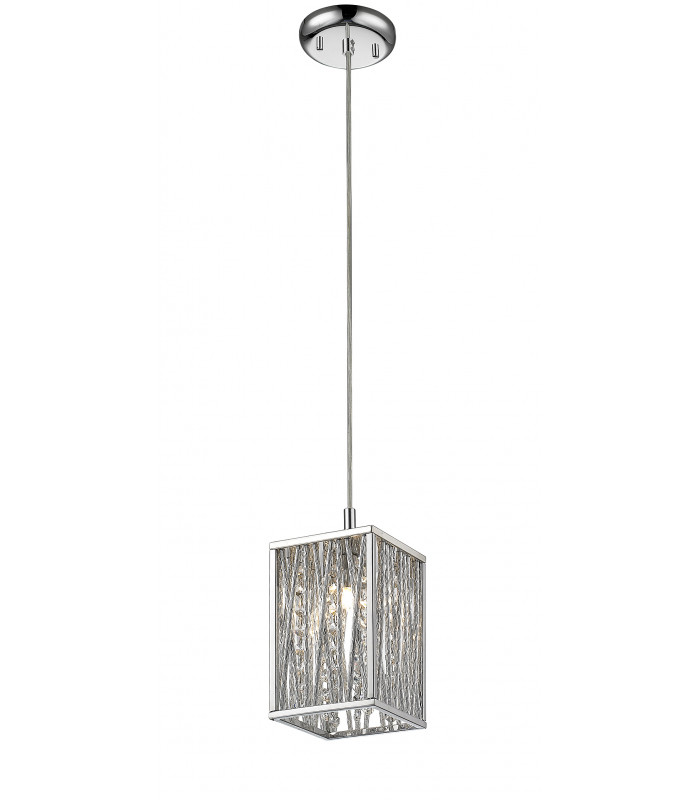 Melenki 1 Light Polished Chrome Ceiling Pendant-1