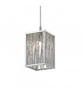 Melenki 1 Light Polished Chrome Ceiling Pendant-2