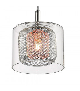 Laure 3 Light Chrome Ceiling Bar Pendant-2