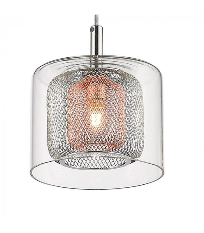 Laure 3 Light Chrome Ceiling Bar Pendant-2