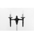 Baronial 2 Light Matt Black Wall Light-1