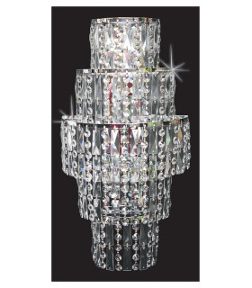 New York 3 Light Polished Chrome Wall Light