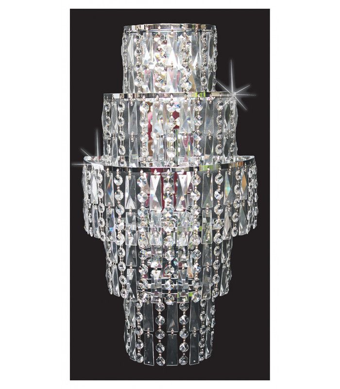 New York 3 Light Polished Chrome Wall Light