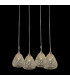 Simone 4 Light Antique Brass Ceiling Square Pendant Cluster Pendant Ceiling Light-2